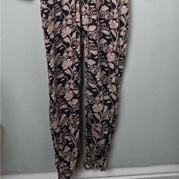 Faherty Linen Blend Savoie Jumpsuit Navy Avignon Meadow Size Small / Medium - Picture 6 of 14